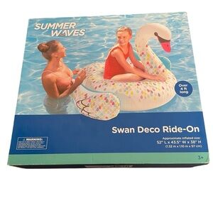 Summer Waves Swan Deco Ride on Inflatable Over 4 Feet
